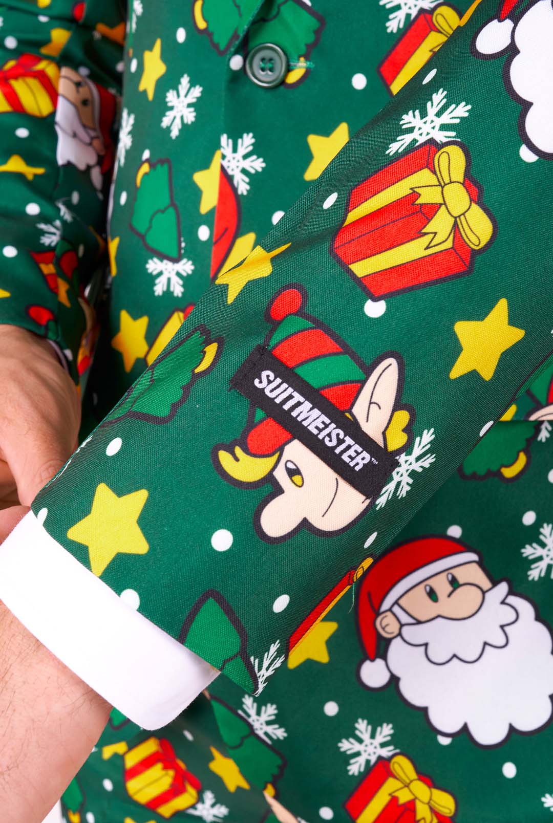 Christmas Suit - Santa Elves Green Holiday Outfit Suitmeister Christmas Suit - Santa Elves Green Holiday Outfit Suitmeister