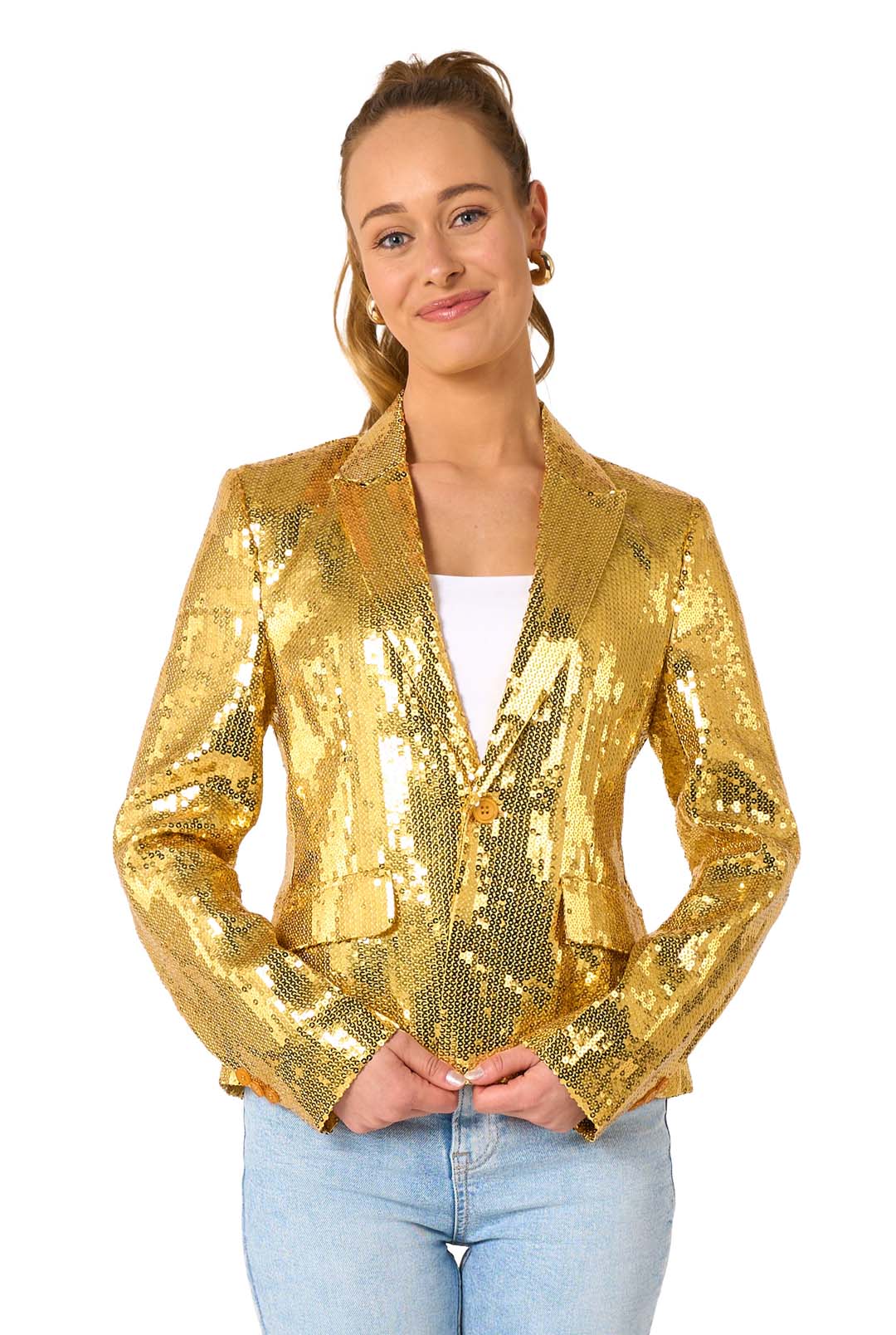 Sequins Gold - Sequins blazer